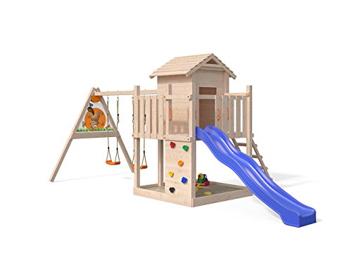 Gigantico Spielturm von OSKAR mit Schaukelanbau Kletterturm Baumhaus Rutsche