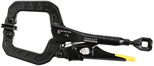 Stanley FatMax C-Gripzange / Feststellzange (150 mm, TRULOCK-Zugmechanismus für kontrolliertes Lösen, justierbare Spannkraft und Backenaufnahme, induktionsgehärtete Greifflächen) FMHT0-75408