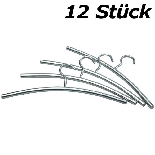 Kleiderbügel, Garderobenbügel aus Edelstahl - 12 Stück