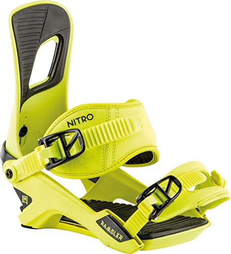 Nitro Snowboards Herren Rambler Bdg'19 All-Mountain Highend Snowboardbindung komfortable Allroundbindung Bindungen, Toxic, M