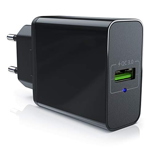 CSL - USB Ladegerät mit Schnellladefunktion - Netzteil mit Quick Charge 3.0 - Smart Charge Solid Charge  intelligentes Laden  - geeignet für Handys, Smartphones, Navis, Tablets UVM.