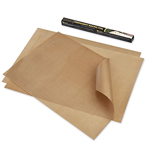 GOURMEO Dauerbackfolie (3er Set, 36 x 42 cm), einfach zuzuschneiden, spülmaschinenfest, umweltschonend, antihaftbeschichtet | 2 Jahre Zufriedenheitsgarantie | Dauerbackfolie, Backpapier wiederverwendbar