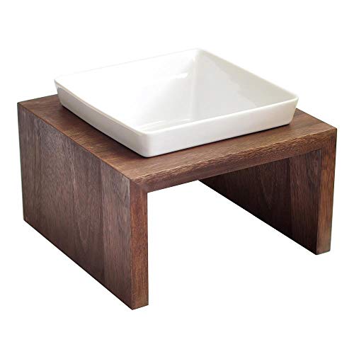 Replus | Futterstation Meshidai Einzelnapf in Walnuss | 1 x 0,2 l