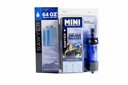 Sawyer MINI Original Wasserfilter SPARSET mit 3 x 1 Liter oder 2 x 2 Liter Trinkbeutel