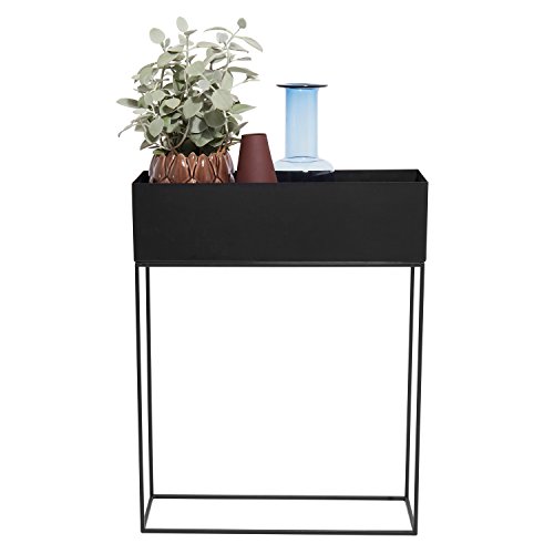 Multistore 2002 Pflanzkasten Blumenständer, Metall, 55x20x70cm, Schwarz - Blumenkasten Pflanzenkasten Blumenkasten Hochbeet Balkonkasten
