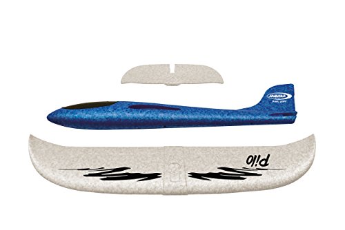 Jamara 460306 Pilo Schaumwurfgleiter Epp Blau/Weiß – 48cm Spannweite, Super Leicht, Fast Unzerstörbar, Looping, Gleitflug