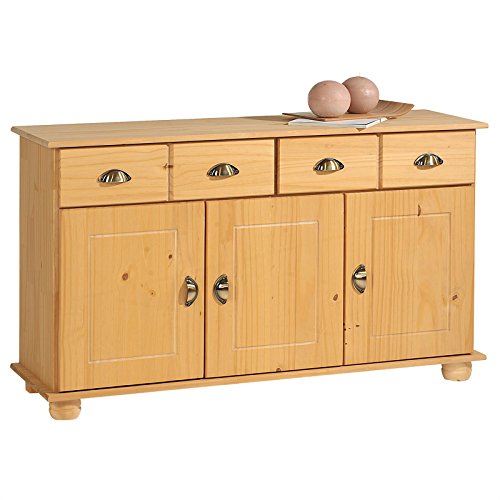 Apothekerkommode COLMAR Kommode Anrichte Apothekenschrank Sideboard, Kiefer massiv, gebeizt