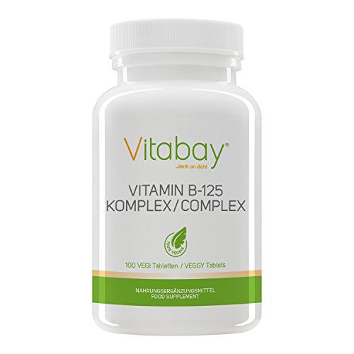 Vitamin B-125 - 100 Tabletten - Hochdosierter Vitamin B-Komplex - enthält alle B-Vitamine - mit PABA