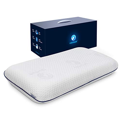 Orthopädisches Visco Schlafkissen für Seitenschläfer und Rückenschläfer - Viskoelastisches Nackenstützkissen aus Memoryschaum. Ergonomisches Kopfkissen, für Allergiker geeignet | 70 x 40 cm