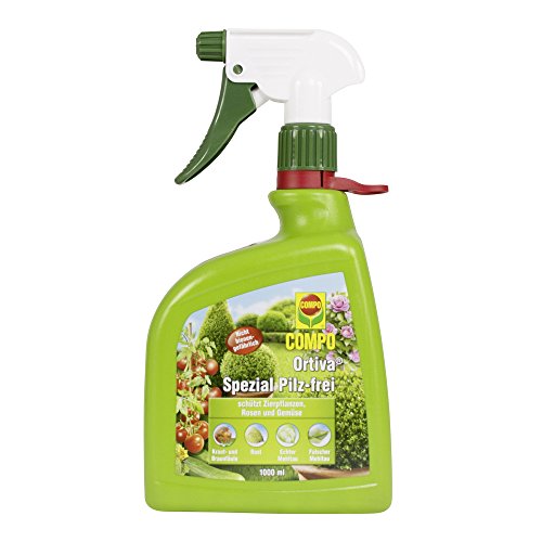 COMPO Ortiva Spezial Pilz-frei AF, Bekämpfung von Pilzkrankheiten an Zierpflanzen, Ziergehölzen und Gemüse, Anwendungsfertig, 1 Liter