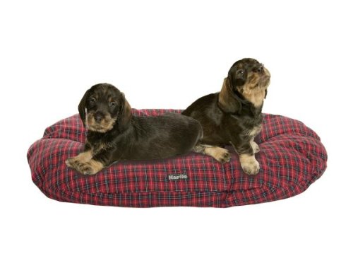 Karlie Luna Liegekissen Oval rot-Kariert 80 x 62 x 8 cm
