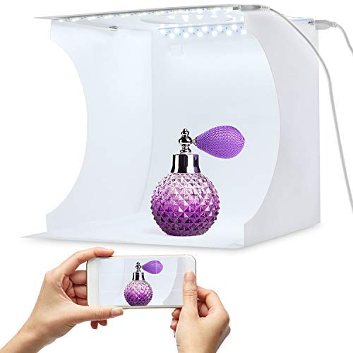 Tragbarer Foto-Studio-Ministand-Schießzeltinstallationssatz faltende Fotografie Leuchtkasten mit Würfel der Helligkeit 2x20 LED Streifen 8 '6 Farben-Hintergrund