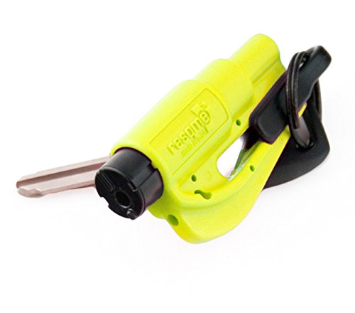 Resqme GBO-RQM-YELLOWFLUO Das Rettungswerkzeug als Schlüsselanhänger, Gelb (Safety Yellow), 1er-Set