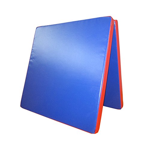 Klappbare Turnmatte - versch. Farben & Größen - Raumgewicht: 22 kg/m³ (200 x 100 x 8 cm, Blau - Rot)