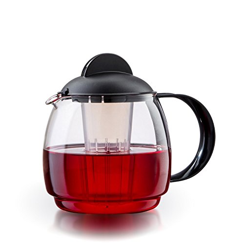 Boral Glas Teekanne Mikrowellenkanne 1,8L mit Teesieb