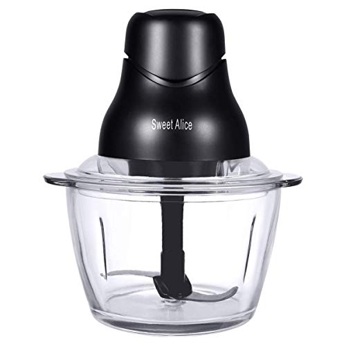 Zerkleinerer elektrisch, Sweet Alice Mini-Zerkleinerer 1000ml Universalzerkleinerer 320 Watte (1)