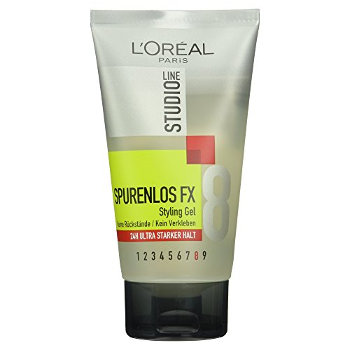 L'Oréal Paris Studio Line Spurenlos FX Styling Gel 24h Ultra Starker Halt, schont das Haar schon beim Styling, 150ml