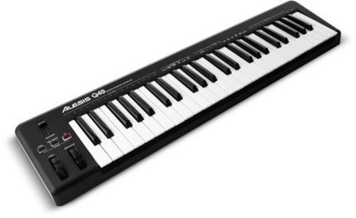 Alesis Q49 USB MIDI Keyboard Controller mit 49 Tasten, Pitch und Modulation Wheels, Octave Up und Down Buttons und Inklusive Ableton Live Lite