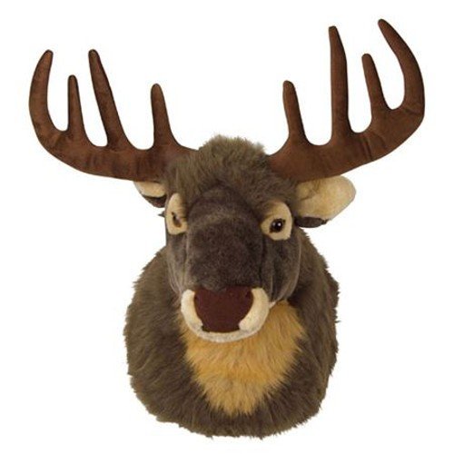 Buri Plüschtier Hirschkopf Plüschtrophäe Hirsch Trophäe Weihnachtsdeko Hirschgeweih