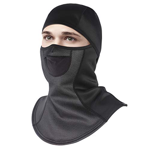 Unigear Sturmhaube, Balaclava Gesichtsmaske Skimaske Gesichtshaube Motorradmaske, Atmungsaktiv Thermoaktiv, Windschutz Ohrenschutz für Skifahren Motorradfahren Radfahren (L)