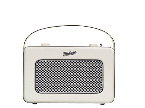 NIKKEI NPR200WE Radio Tragbar | Portable Radio | Vintage | Aux-in | FM | Weiß