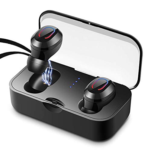 Wireless Earbuds, 20H Spielzeit, IPX5 Wasserdicht Bluetooth Kopfhörer Kabellose Ohrhörer mit Mikrofon, HD Stereo, CVC6.0 Geräuschunterdrückung, Bluetooth 5.0 Sport Kopfhörer für Jogging