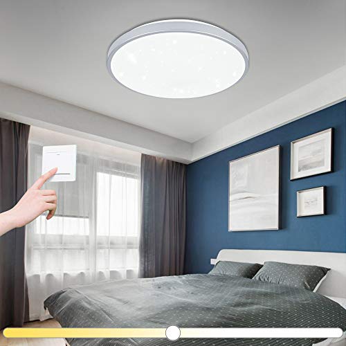 VINGO 60W LED Deckenleuchte Farbwechsel Sternenhimmel Wohnzimmerlampe Küchenleuchte Deckenbeleuchtung Panel Lüster Sternenhimmel Ultraslim Schlafzimmer Esszimmer energiesparend