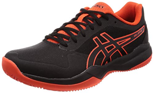 Asics Herren Gel-Game 7 Clay/Oc Tennisschuhe, Schwarz (Black/Cherry Tomato 010), 44 EU