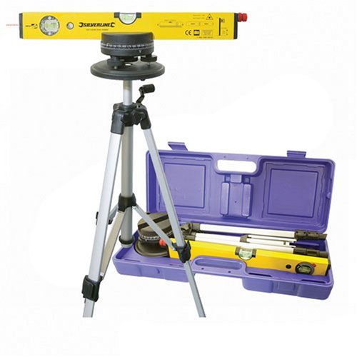 Silverline SL01 Laserwasserwaagen-Satz 30 m Reichweite