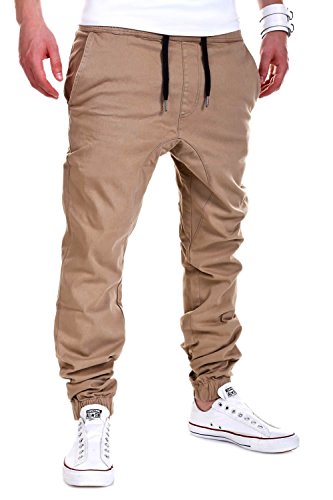 MT Styles Harem Jogger Chino-Hose C-60 [Beige, W30]
