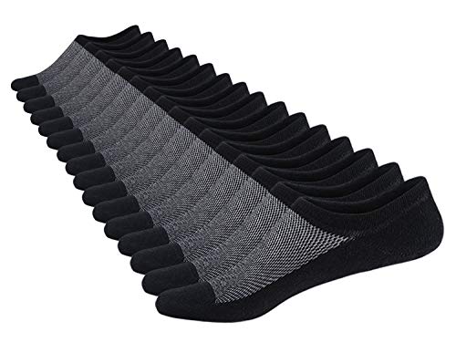 JANE STONE Füßlinge Herren & Damen 39-45 Dünn Kurz Desodorierend Knöchelsocken Baumwolle für Alltag 8 Paar Schwarz