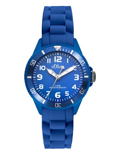 S.Oliver Jungenuhr Analog Quarz mit Silikonarmband – SO-2757-PQ