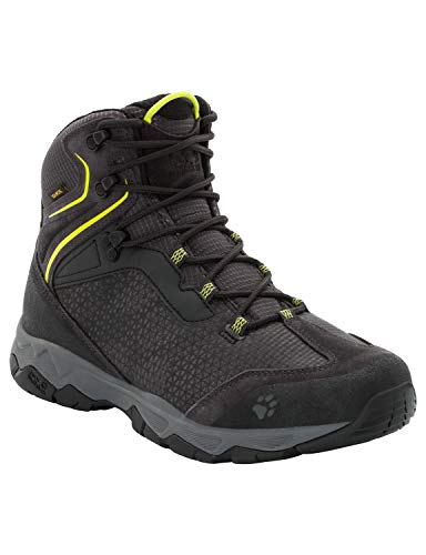 Jack Wolfskin Herren Rock Hunter Texapore Mid Trekking- & Wanderstiefel, Grau (Lime Green 4170), 44.5 EU