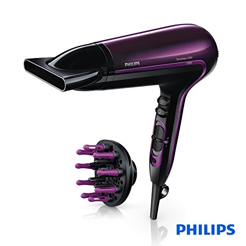 Philips Ionen-Haartrockner HP8233/00, 2200 Watt, schwarz-violett