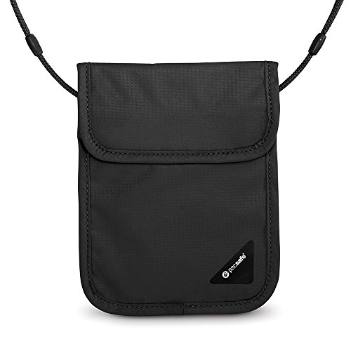 PacSafe Coversafe X75 Anti-Theft RFID Blocking Neck Pouch Brustbeutel, 17 cm, Schwarz (Black 100)