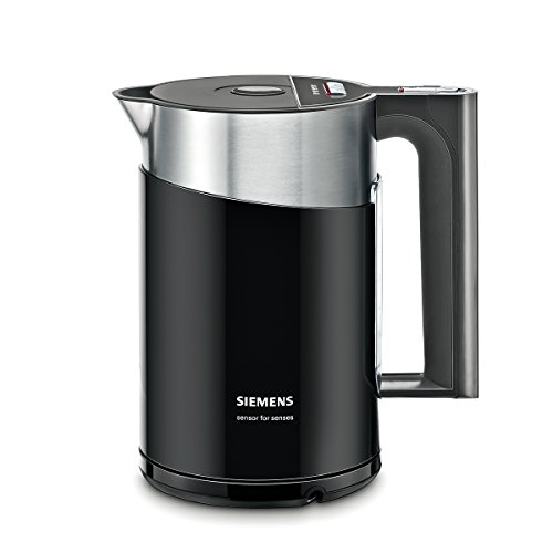 Siemens TW86103P Wasserkocher (2400 W, Temperaturauswahl, Abschaltautomatik, Warmhaltefunktion, Überhitzungsschutz, Fassungsvermögen 1,5 L) schwarz/anthrazit