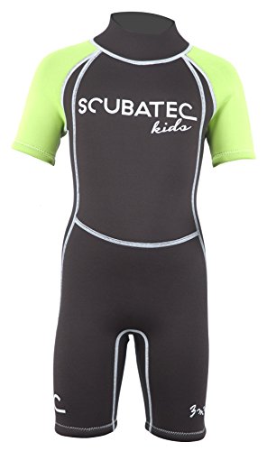 SCUBATEC 3mm Kindershorty 'Kids Wave', schwarz-grün, 128-134 (S)