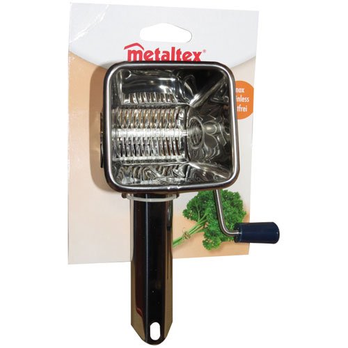 Metaltex Kräutermühle aus Edelstahl, silber
