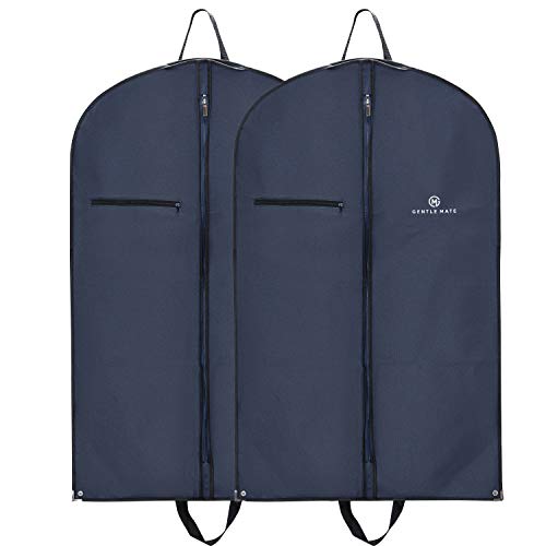 Gentle Mate 2er Set Premium Kleidersäcke mit Schultergurt inklusive Schuhbeutel - hochwertige Anzugtasche Kleidertasche Business für Reisen und Aufbewahrung von Anzügen, Hemden Anzugsack Herren