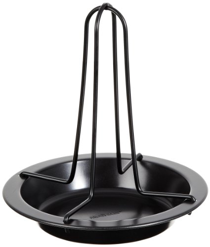 Fackelmann Hähnchenbräter, Hähnchengriller aus Karbonstahl mit Antihaftbeschichtung, Geflügelbräter mit Abtropfschale - hitzebeständig bis 230°C, Menge: 1 Stück