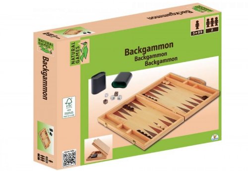 Natural Games Backgammon 38x26,5x5 cm, FSC