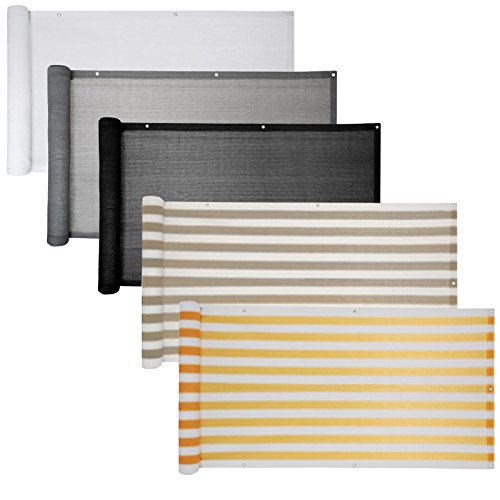 ESTEXO Balkon Sichtschutz/Balkonbespannung Balkonsichtschutz Balkonverkleidung 0,75 m oder 0,90 m x 6,00 m