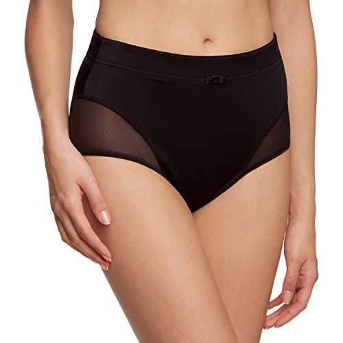 Sassa Damen Miederslip  00594, Einfarbig, Gr. 40 (Herstellergröße: 75), Schwarz (Schwarz 00500)