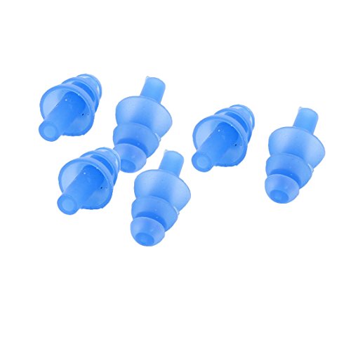 3 Paar blau weiche Silikon Schwimmen Ohrstöpsel Ohrenstöpsel Wasserdicht Stöpsel