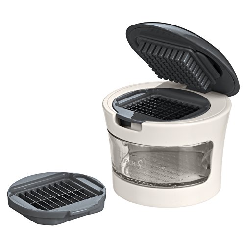 Lurch 221430 Knoblauchschneider, Kunststoff, Iron Grey/Weiß, 7 x 7 x 7 cm