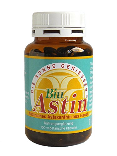 Astaxanthin - versandkostenfrei - BiuAstin 150 vegetarische Kapseln 4mg natürliches Astaxanthin - Das Original Ivarssons BiuAstin