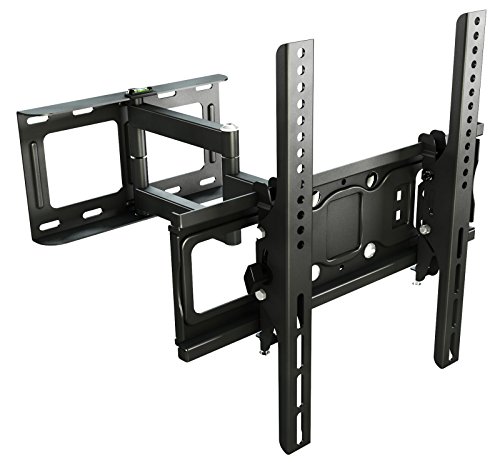 RICOO TV Wandhalterung Schwenkbar Neigbar S6144 Universal LCD Wandhalter Fernsehhalterung Ausziehbar Fernseher Halterung für Flachbildfernseher 76cm/30' - 140cm/55' Zoll / VESA 200x200 400x400 / Schwarz