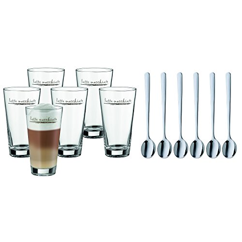 WMF Latte Macchiato Set 12-teilig Latte Macchiato Glas Latte Macchiato Löffel Clever & More