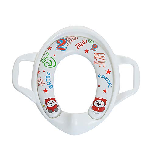 Baby Antirutsch Toilettensitz Töpfchen Trainingssitz, Kinder Toiletten-Trainer Potty Sitz Mit Griff, Spritzwassergeschützter Urin, Leicht reinigen und Wandspeicher, Runde ovalen WC Klobrille,A