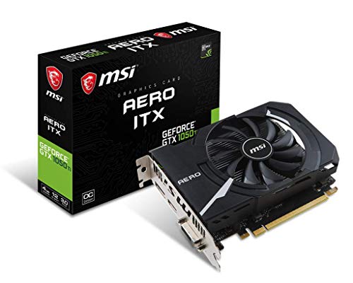 MSI GeForce GTX 1050TI Aero ITX 4G OC 4GB Nvidia GDDR5 1x HDMI, 1x DP, 1x DL-DVI-D, 2 Slot Mini PC, Afterburner OC, Nvidia G-Sync, Grafikkarte